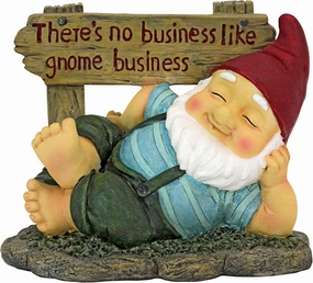 Design Toscano QL306802 Irving Gnomlin Resting on His Laurels Garden Gnome Statue, One Size, Full Color