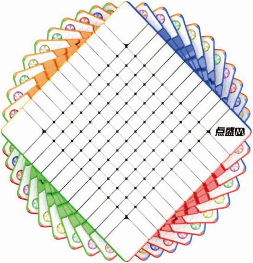 DianSheng Galaxy 11 M Magnetic 11x11 Speed Cube Stickerless 11x11x11 M Puzzle Magic Cube(Primary Kernel)