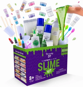 Discovering DIY Slime Kit for Girls and Boys - 52-Piece Slime Making Kit for Kids w/Craft Supplies - Makes Unicorn, Cloud, Butter, Galaxy, Mermaid and Slime for Kids