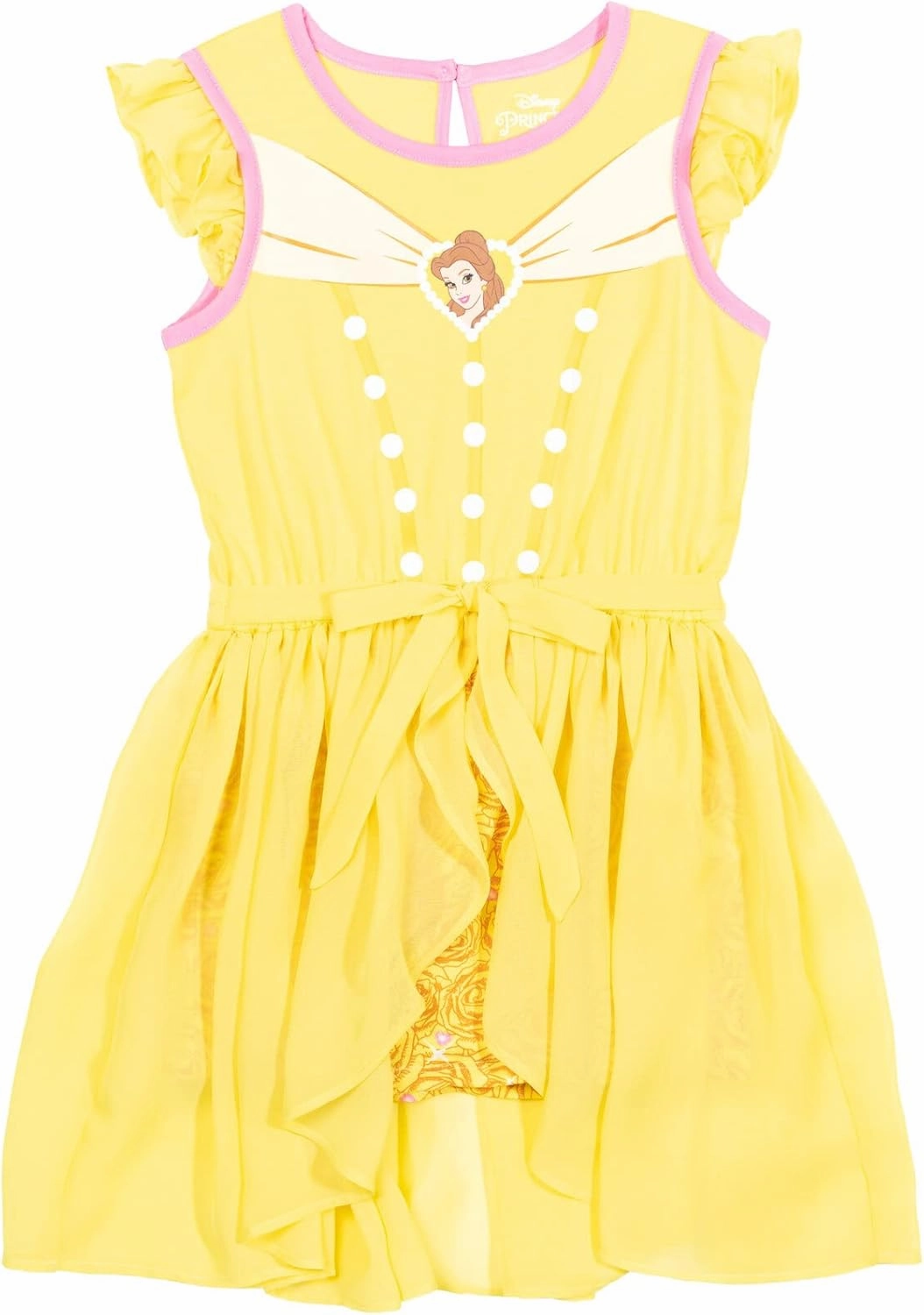 Disney Princess Girls Romper With Skirt Overlay Toddler to Big Kid