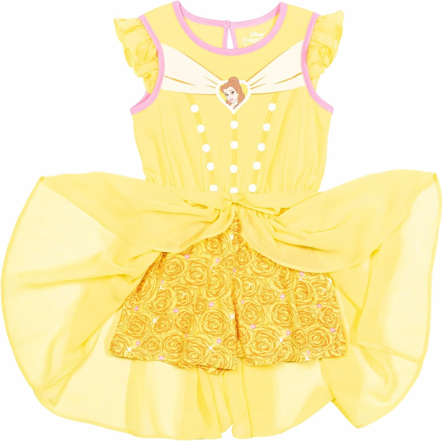 Disney Princess Girls Romper With Skirt Overlay Toddler to Big Kid