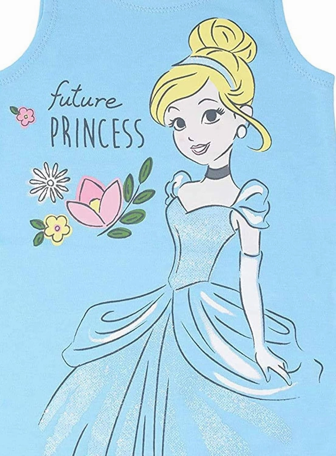 Disney Princess Rapunzel Ariel Belle Jasmine Aurora Baby Girls Snap Romper and Headband Newborn to Toddler