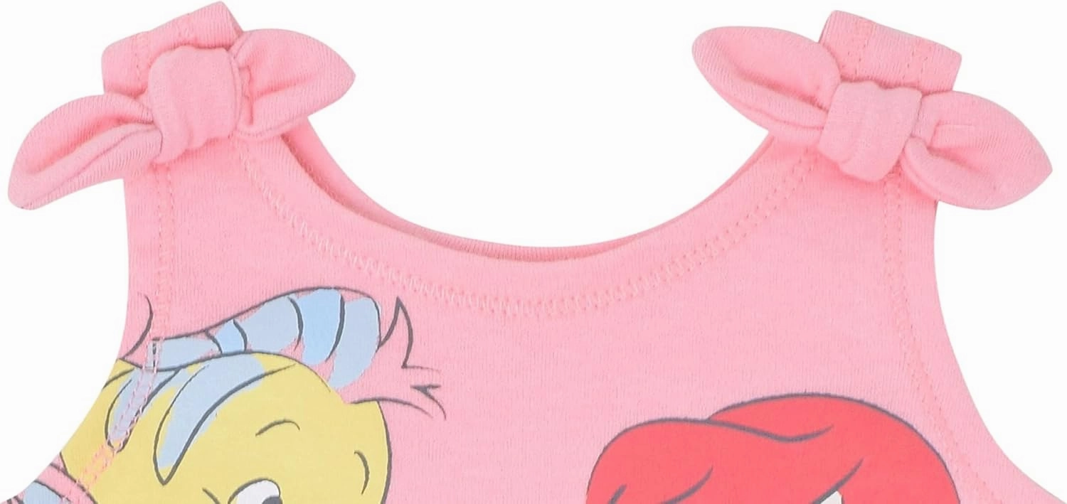 Disney Princess Rapunzel Ariel Belle Jasmine Aurora Baby Girls Snap Romper and Headband Newborn to Toddler