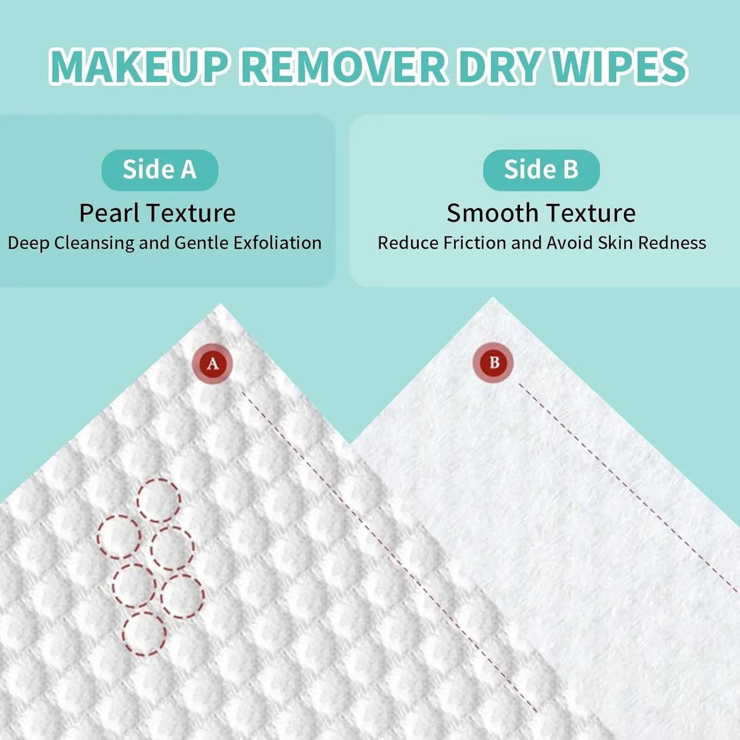 Disposable Face Towels,Ultra Thick Face Towelettes XL, Lint-Free Facial Wipes for Makeup Removal & Gentle Skin Care,10"×12",150 Count (3 Pack),Pearl-textured,Eco-Friendly