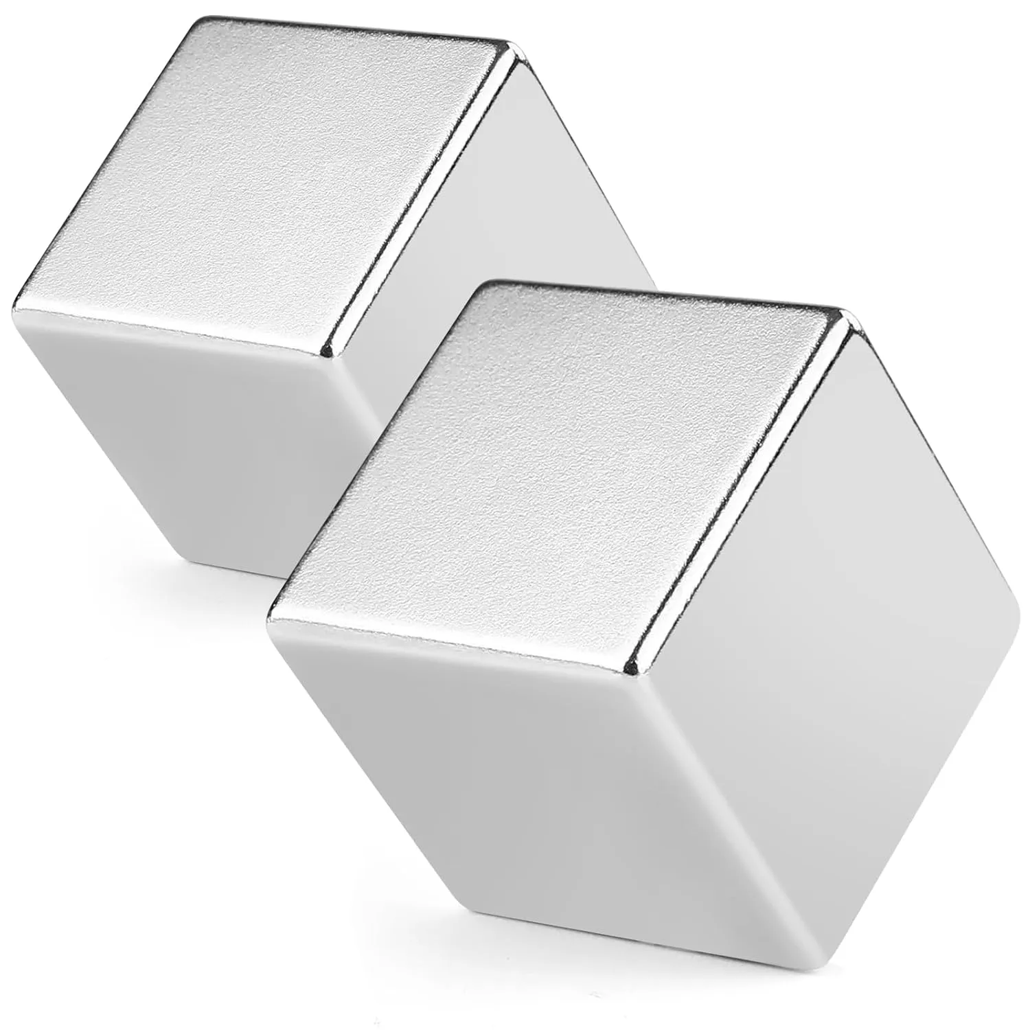 DIYMAG 1" Cube Neodymium Magnets, One Inch Cube Rare Earth Magnet - Grade N52, Pack of 2
