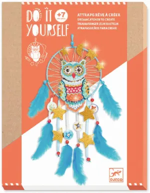 Djeco Atrapasueños para crear Lechuza Dreamcatcher for Creating owl (37961), Multicoloured