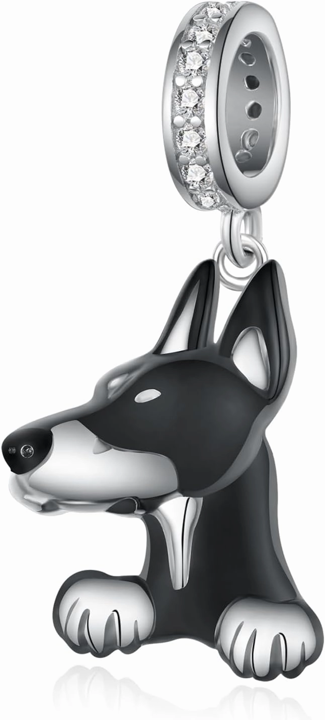 Doberman Gifts 925 Sterling Silver Doberman Charms Dog Jewelry Gifts for Women Doberman Lovers