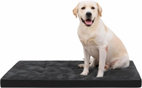 Dog Crate Bed for X Large Size Dogs,XL Washable Dog Kennel Pad Ultra Soft Pet Sleeping Mat for Cages,Anti-Slip Bottom,41x27 inch,Black