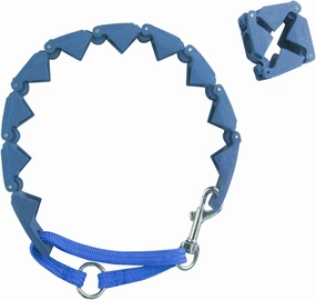 Dog Training Collar with 4 Extra Links for Medium, Large and X-Large Dogs (Blue)