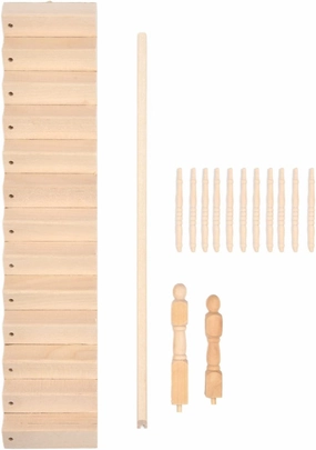 Doll House Stairs, Miniature Stair, Wooden Roded Stairs, for Crafts Room Decoration Cute(Riht Armrest)