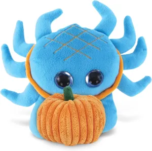 DolliBu Big Eye Blue Crab Stuffed Animal with Pumpkin Plush Decor - Crab Pumpkin Plush Ocean Animal for Fall, Halloween and Thanksgiving, Pumpkin Plush Toy for Baby, Kids, Adults - 6 Inches