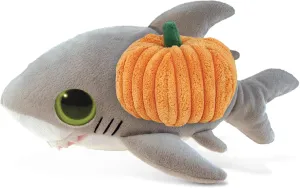 DolliBu Big Eye Shark Stuffed Animal with Pumpkin Plush Decor - Shark Pumpkin Plush Ocean Animal for Fall, Halloween and Thanksgiving, Pumpkin Plush Toy for Baby, Kids, Adults - 6 Inches