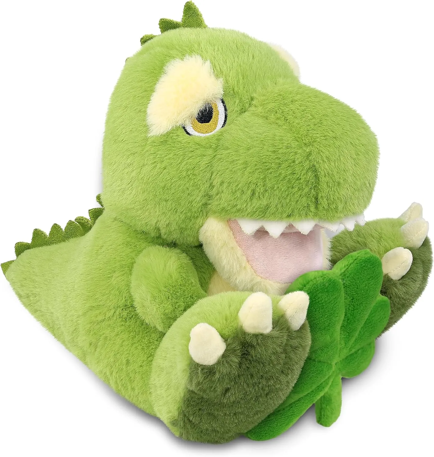 DolliBu Eco-Friendly T-Rex Dinosaur Stuffed Animal with Green Plush Shamrock and Name Personalization, Fun St Patricks Day Stuffed Animal Dino, Good Luck St Patricks Day Toys for Kids, Baby - 9 Inch