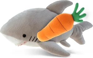 DolliBu Happy Easter Super Soft Plush Shark with Carrot - Cute Stuffed Animals with Carrot Plush Toy, with Name Personalization, Spring Easter Plush Animal - 6 Inches