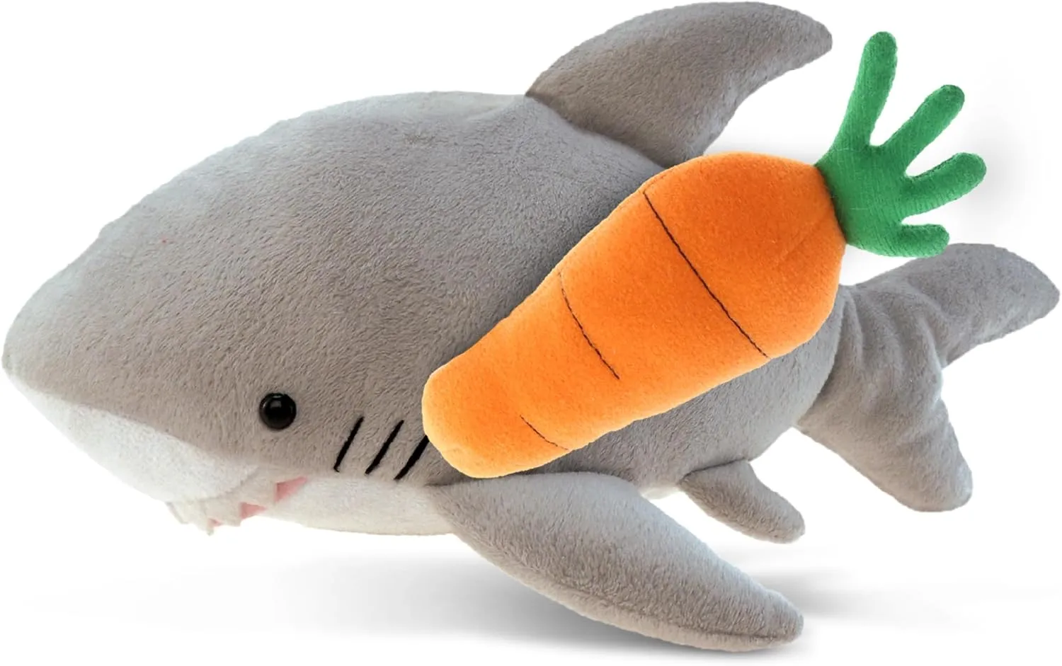DolliBu Happy Easter Super Soft Plush Shark with Carrot - Cute Stuffed Animals with Carrot Plush Toy, with Name Personalization, Spring Easter Plush Animal - 6 Inches