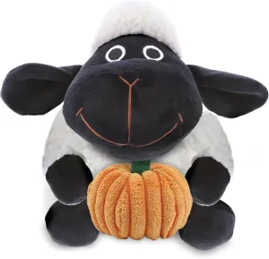 DolliBu Super Soft Black Nose Sheep Stuffed Animal with Pumpkin Decor and Name Personalization - Pumpkin Plush Animal for Fall, Halloween and Thanksgiving, Pumpkin Toy for Baby, Kids, Adults - 6 Inch
