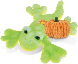 DolliBu Super Soft Gecko Stuffed Animal with Pumpkin Plush Decor - Gecko Pumpkin Plush Animal for Fall, Halloween and Thanksgiving, Pumpkin Plush Toy for Baby, Kids, Adults - 13.5 Inches