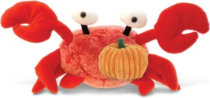 DolliBu Super Soft Red Crab Stuffed Animal with Pumpkin Decor and Name Personalization - Plush Animal for Fall, Halloween and Thanksgiving for Baby, Kids, Adults - 12 Inches