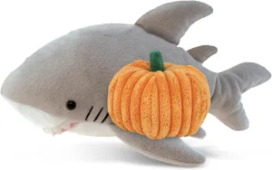 DolliBu Super Soft Shark Stuffed Animal with Pumpkin Decor and Name Personalization - Pumpkin Plush Animal for Fall, Halloween and Thanksgiving for Baby, Kids, Adults - 6 Inch