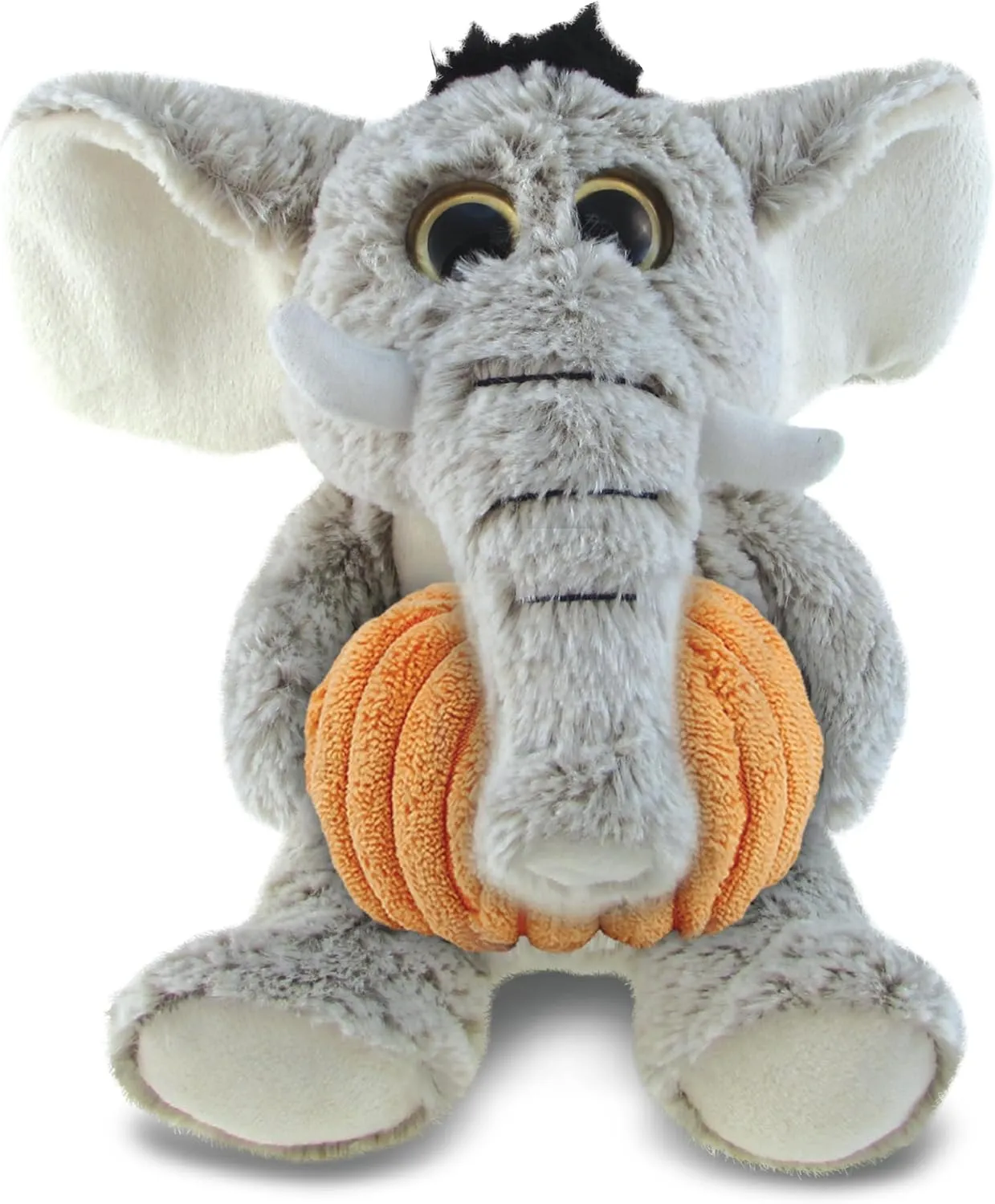 DolliBu Super Soft Sitting Elephant Stuffed Animal with Pumpkin Plush Decor - Elephant Pumpkin Plush Animal for Fall, Halloween and Thanksgiving, Pumpkin Plush Toy for Baby, Kids, Adults - 9 Inches