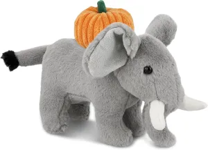 DolliBu Super Soft Standing Elephant Stuffed Animal with Pumpkin Decor and Name Personalization - Pumpkin Plush Animal for Fall, Halloween and Thanksgiving, Pumpkin Toy for Kids, Adults - 7.5 Inches