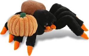 DolliBu Wild Tarantula Spider Plush Stuffed Animal with Pumpkin Decor and Name Personalization - Pumpkin Plush Animal for Fall, Halloween and Thanksgiving - 7 Inches