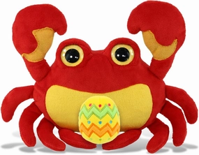 DolliBu Big Eye Crab with Yellow Easter Egg Plush and Name Personalization - Cute Stuffed Animals for Easter Basket, Easter Egg Stuffed Animal Spring Toys for Girls, Boy, Baby – 8.5 Inches