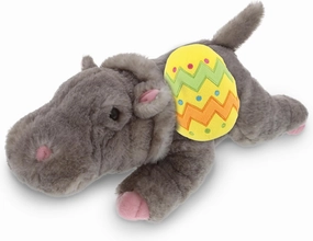 DolliBu Wild Collection Hippo with Yellow Easter Egg Plush - Perfect Hippopotamus Stuffed Animals for Easter Basket, Cute Easter Egg Stuffed Animal Spring Toys for Girls, Boys, and Babies - 13 Inches