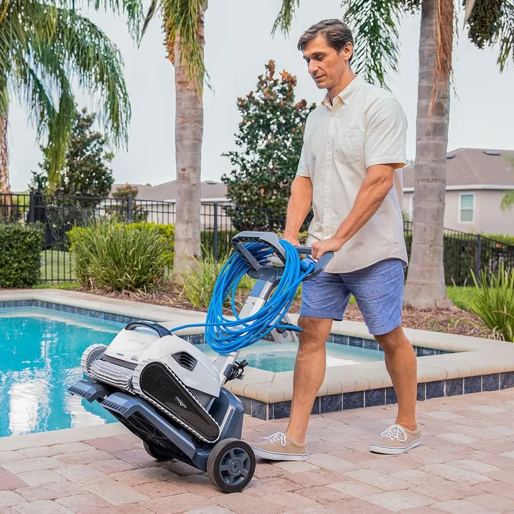Dolphin Explorer E50 Wi-Fi Automatic Robotic Pool Vacuum Cleaner Includes Caddy for Easy Transport and Store, Ideal for Inground Pool Up to 50 Feet in Length