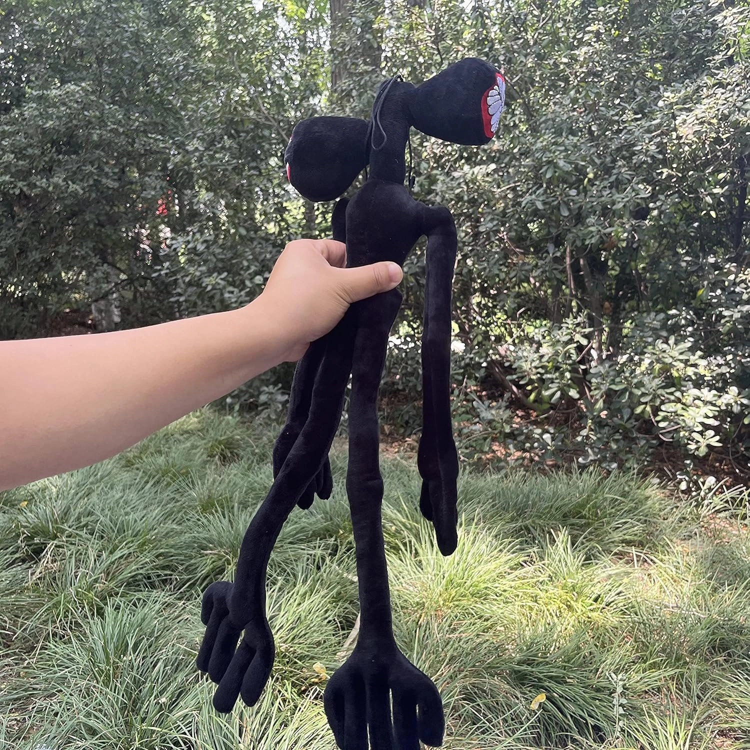 Dr.STONE Siren Head Plush Toys Limbs Movable Plush Toy Anime Black cat and Dog Doll Whistle Man Funny Doll，Plush Toys for Home Party Gift Birthday Gift（Black）