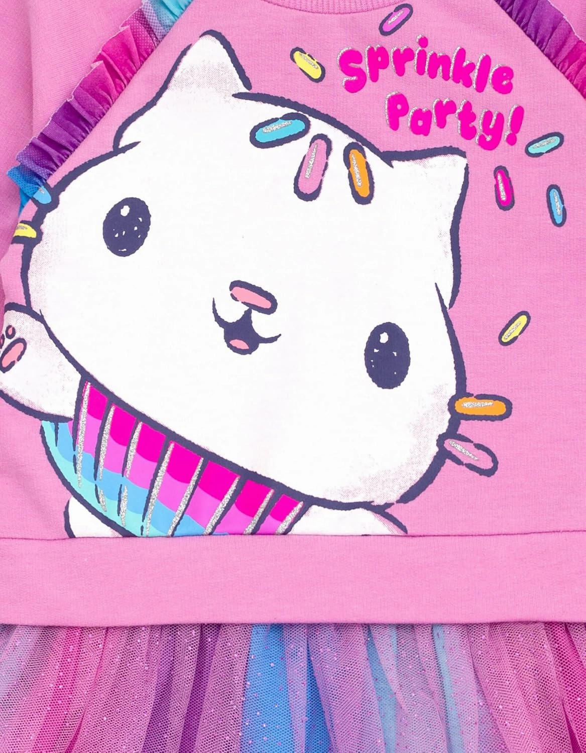 DREAMWORKS GABBY'S DOLLHOUSE Pandy Paws Cakey Cat Girls French Terry Dress Toddler to Big Kid