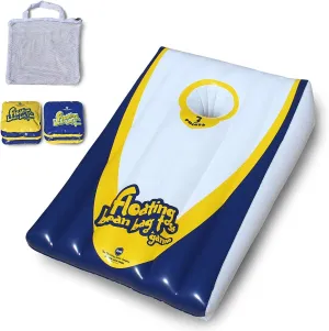 Drive Way Games Floating Cornhole Set. Inflatable Corn-Toss Board & Floating Bean Bags for Pool, Lake, Water