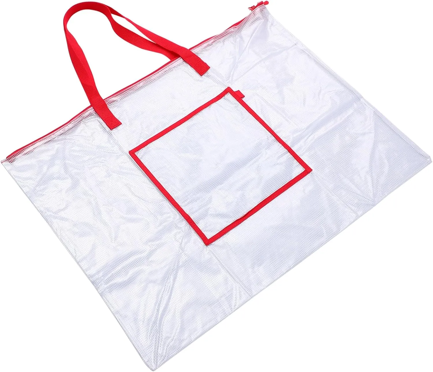 Durable Transparent Art Portfolio Bag Storage for Posters Bulletin Board Items with Handle for Teachers Artists and Students Design