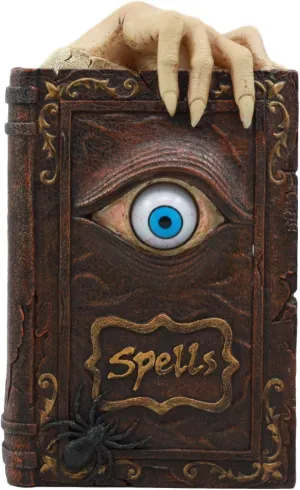 Ebros Witchcraft Sorcery Lifelike Evil Eye Book of Spells Money Bank Figurine Decor Statue 8.5" Tall