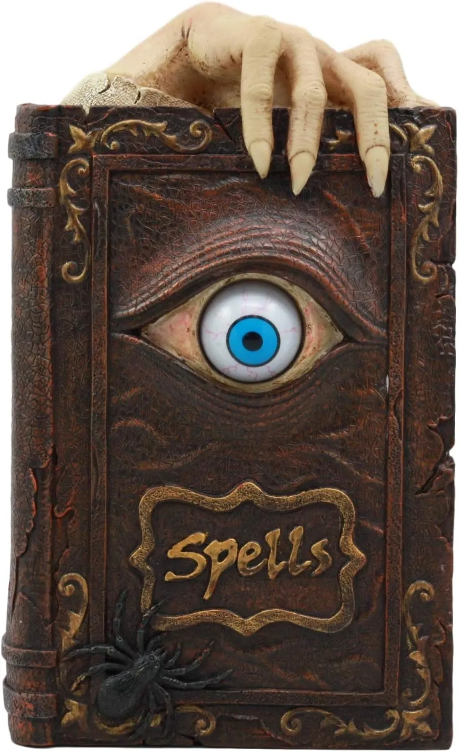 Ebros Witchcraft Sorcery Lifelike Evil Eye Book of Spells Money Bank Figurine Decor Statue 8.5" Tall