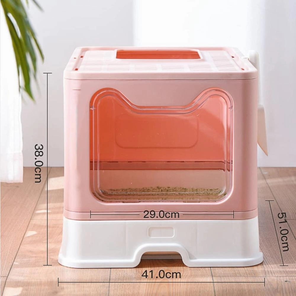 Eco-friendly Material Foldable Litter Box - Pink