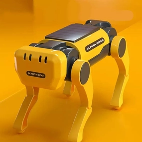 Eco-Friendly Solar-Powered DIY Mechanical Dog Robot Kit