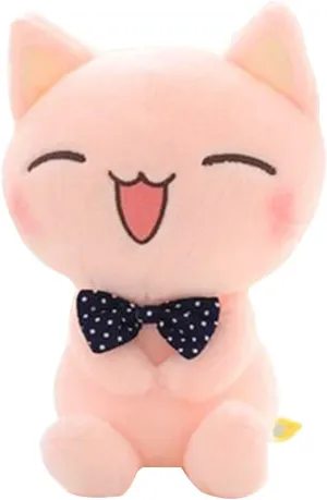 ECTY Cat Plush Cute Plushies, Pink Cat Plushie, Cat Stuffed Animals, Kawaii Plush Toys for Kids - 11 inch