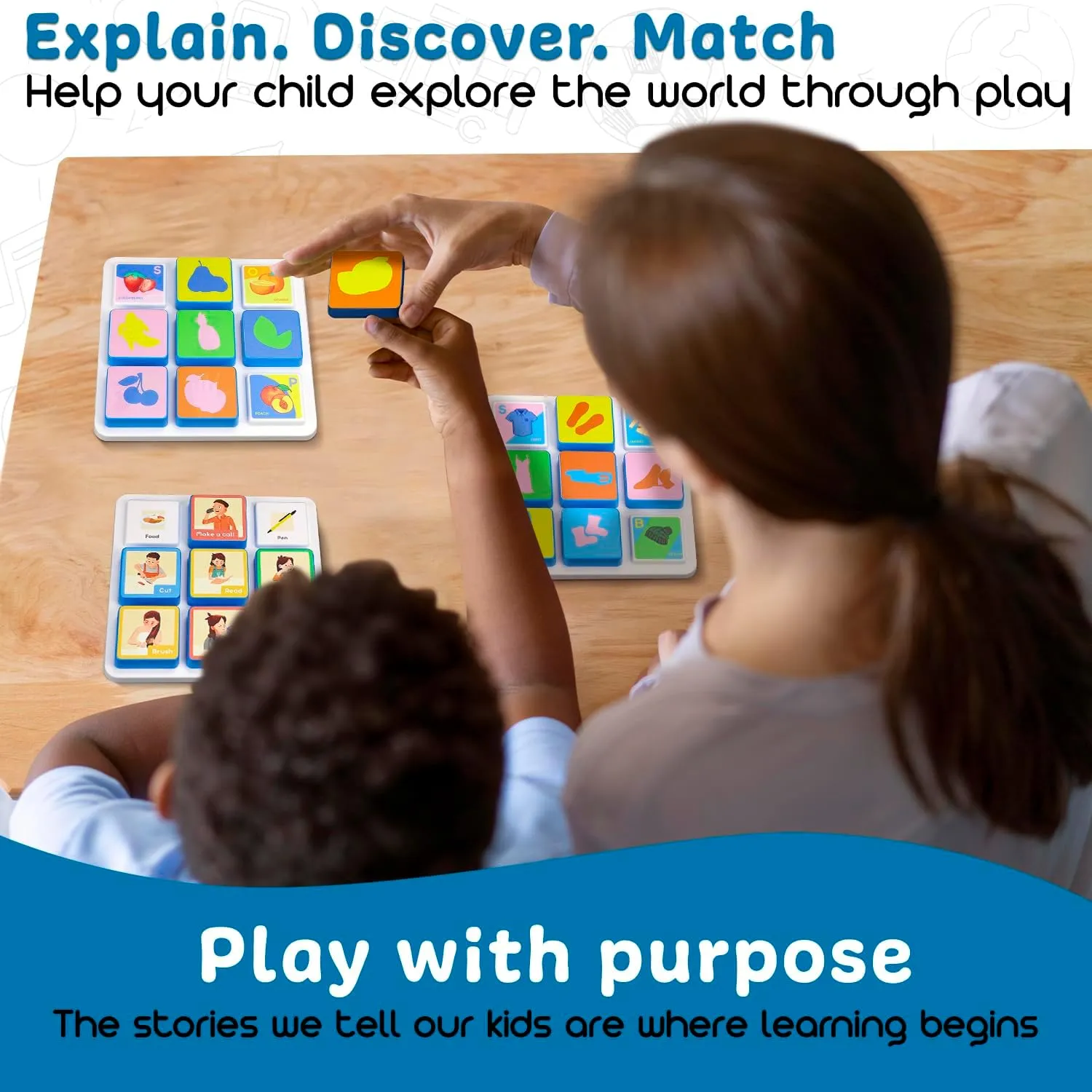 Edu&Kate’s Alphabet Early Learning Toys - ABC Educational Toy for Preschoolers & Kids with Autism - 27 Pcs, 3 Boards   Activity Box - Perfect as Montessori Speech Therapy Materials - Stage 2