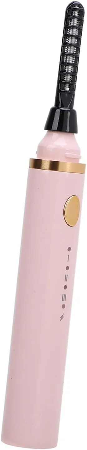 Electric Eyelash Curler Smart Temperature Controlled Long Lasting Mini Lash Curler Women (Pink)