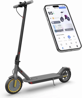 Electric Scooter Adults, Max 16-19 Mph & 15-22 Miles Range E-Scooter, Commuting Sport Scooter with APP Control, Powerful 350W 8.5" Solid Tires Foldable Electric Scooters