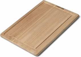 Farberware Hardwood Cutting Board with Drip Groove Trench, 12-Inch-by-18-Inch, Natural