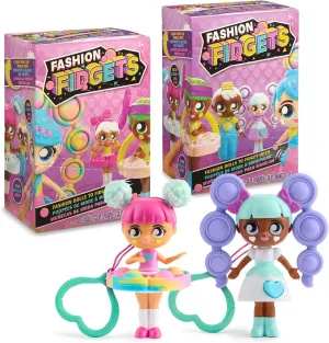 Fashion Fidgets Sensory Toy Dolls – Push Pop Fidget Toy Pack of 2 – Anxiety and Stress Relief for Kids