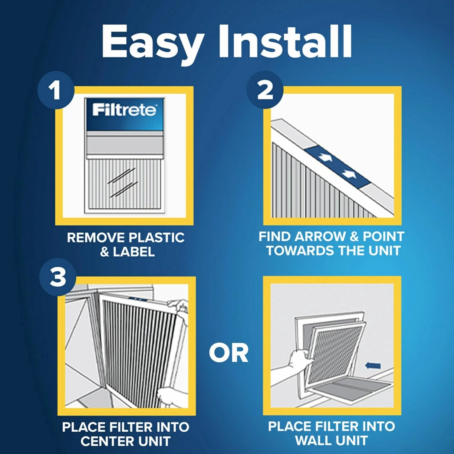 Filtrete 14x14x1 AC Furnace Air Filter, MERV 12, MPR 1500, CERTIFIED asthma & allergy friendly, 3 Month Pleated 1-Inch Electrostatic Air Cleaning Filter, 2-Pack (Actual Size 13.81x13.81x0.78 in)