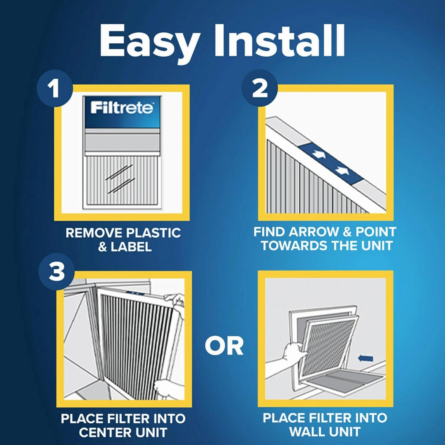 Filtrete 20x20x1 AC Furnace Air Filter, MERV 14, MPR 2500, High Performance Premium Allergen, Ultrafine Particles, Bacteria & Virus Filter, CERTIFIED Asthma & Allergy Friendly, 4-Pack