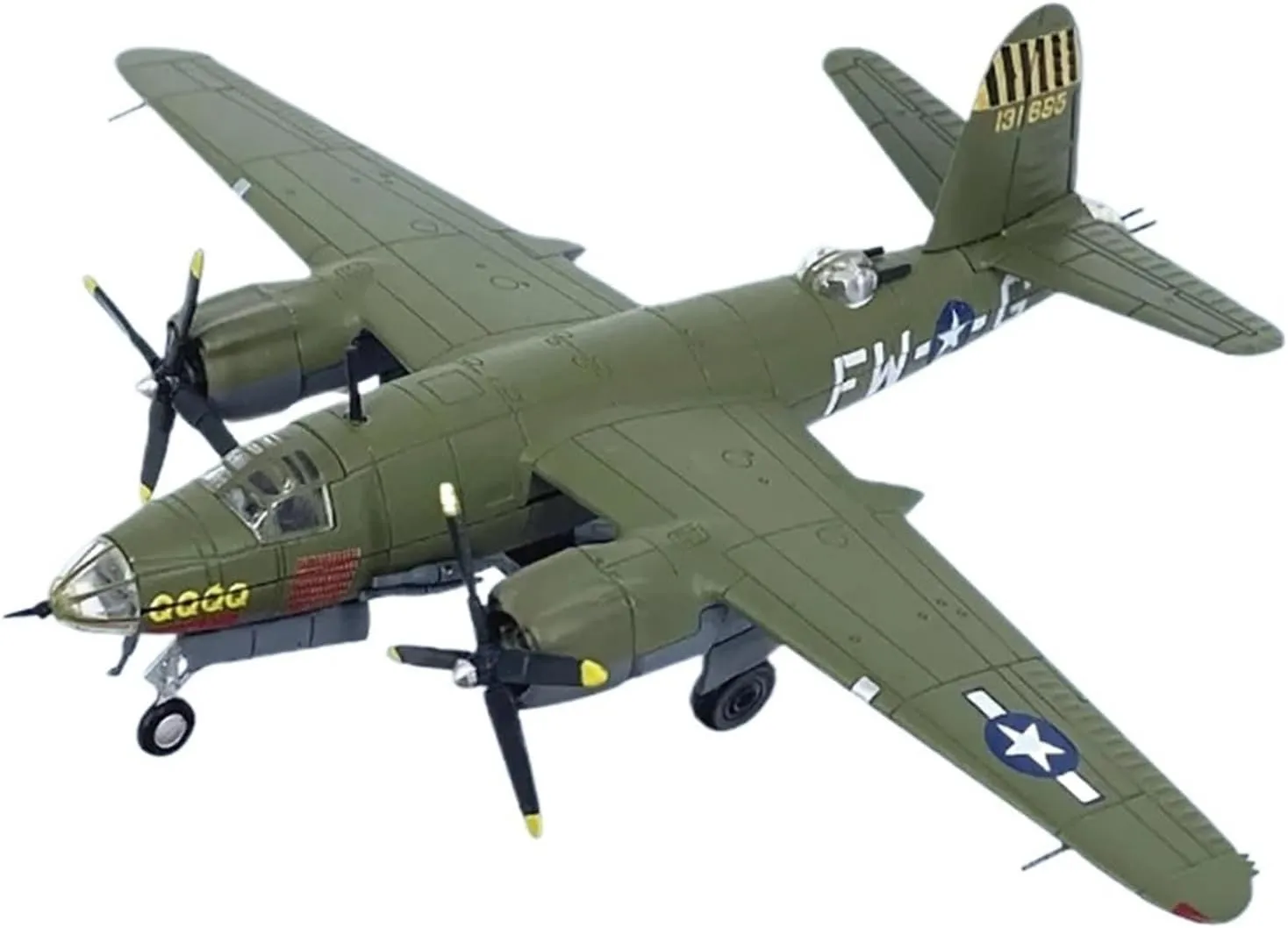 Finished Models 1:144 Scale US B-26 Bomber Alloy Model Static Finished Collector Decoration Scale Airplanes
