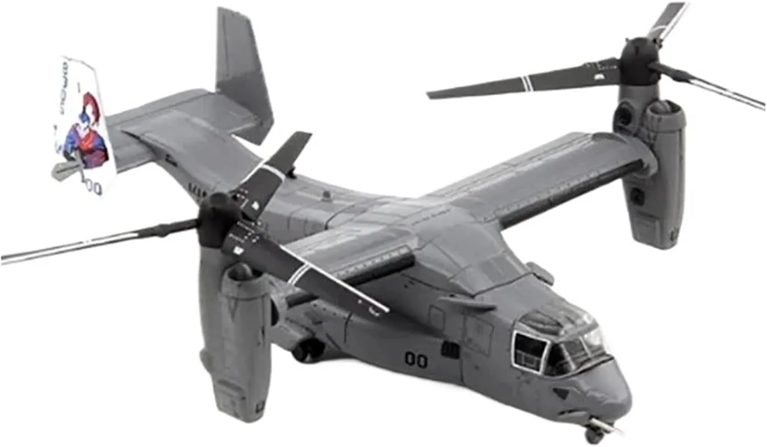 Finished Models 1/144 Scale U.S. Navy MV-22B Fishhawk Rotorcraft Alloy Figure Static Collection Scale Airplanes
