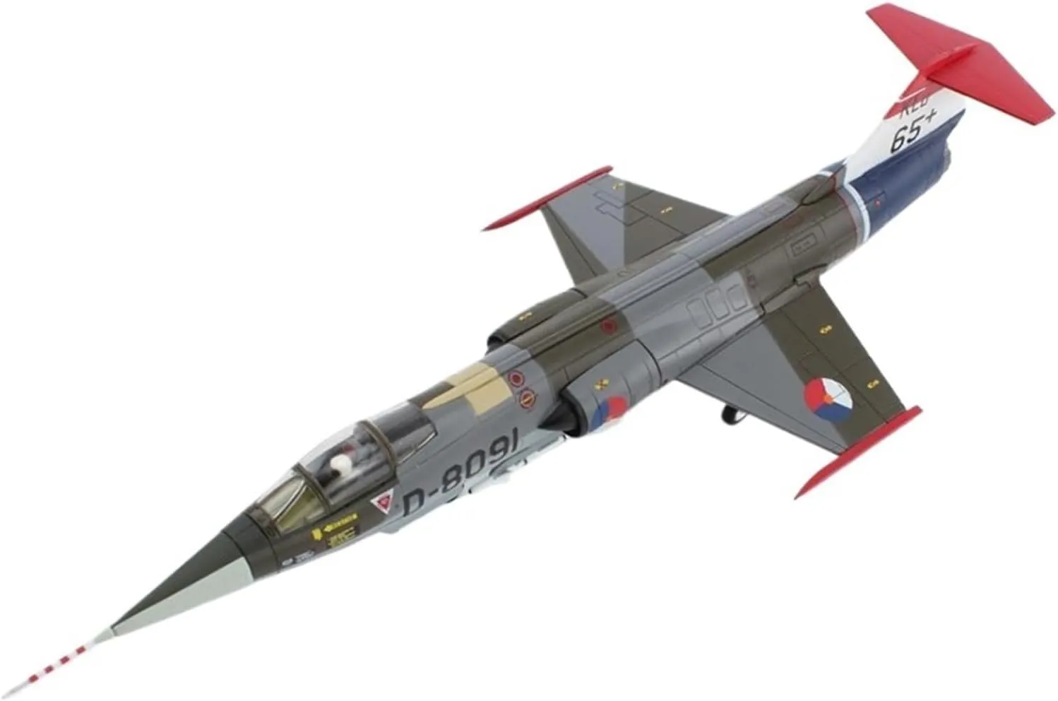 Finished Models 1/72 Dutch Air Force Fighter Aircraft F-104G D-809165 Alloy Model Static Decoration Scale Airplanes