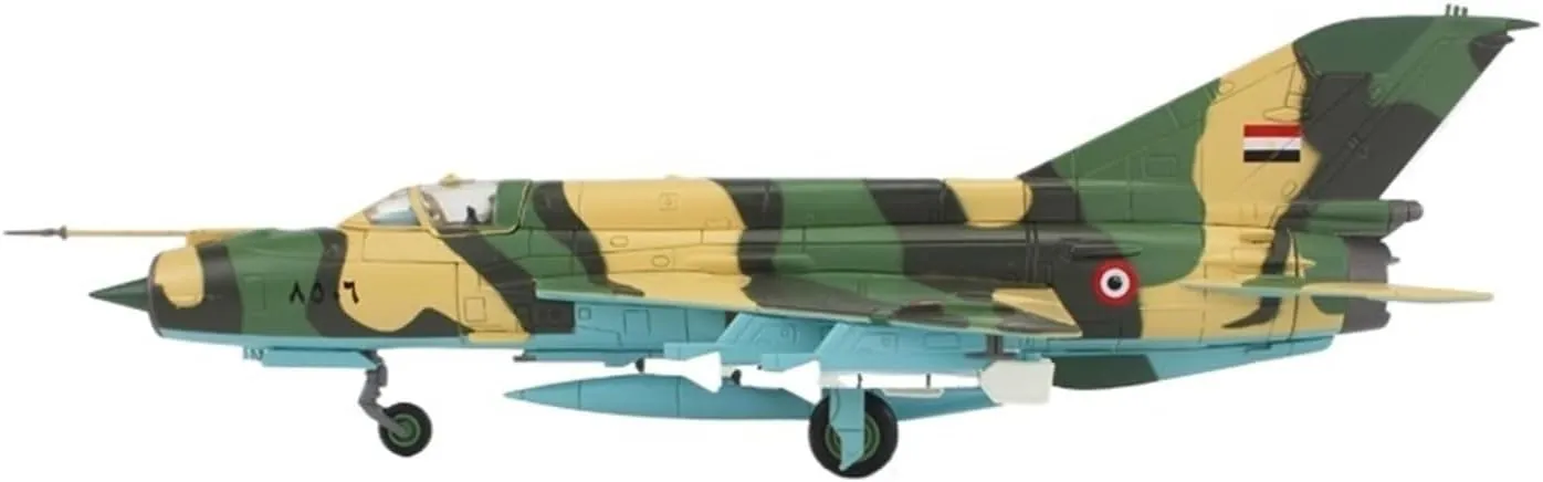 Finished Models 1:72 Egyptian Air Force HA0178 MIG-21MF Fighter Camouflage Alloy Model Scale Airplanes