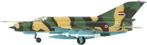 Finished Models 1:72 Egyptian Air Force HA0178 MIG-21MF Fighter Camouflage Alloy Model Scale Airplanes